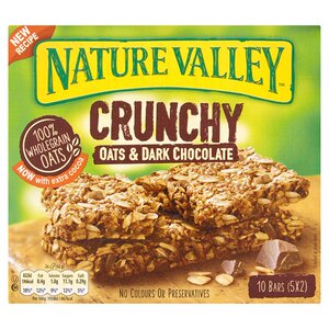 西班牙naturevalley granola bar天然山谷脆燕麦棒黑巧克力味210g