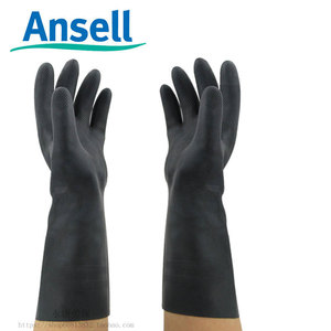 安思尔Ansell87-950防酸碱手套橡胶防化学品耐油工业耐磨劳保防护
