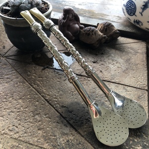 现货 阿根廷纯手工雕刻马黛茶吸管 德银