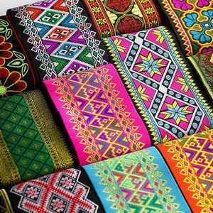 10cm宽苗族带卯服装裙边装饰织带蕾丝刺绣少数民族花边辅料布料