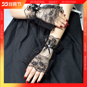 洛丽塔 手袖漫展少女甜美二次元 手腕装扮lolita蕾丝软妹花嫁手袖