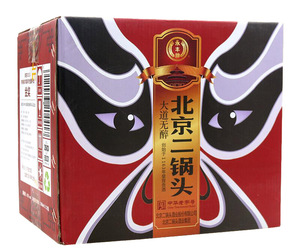 永丰牌北京二锅头白酒脸谱42度清香型500ml*12瓶装 标色可选