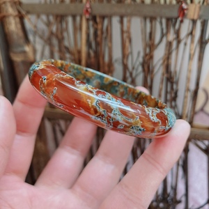 阜新红油水草玛瑙手镯