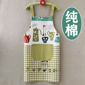 纯棉围裙女家用厨房2024新款网红洋气全棉布料韩式时尚夏季做饭