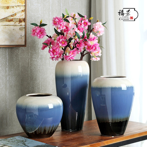 陶瓷花瓶三件套客厅摆件现代简约家居装饰品电视柜桌摆设结婚礼物