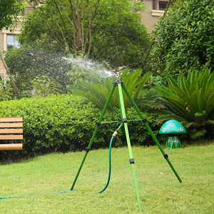 草坪自动摇臂喷头 自动喷灌 灌溉设备 园艺水鸟三脚架洒水器360度