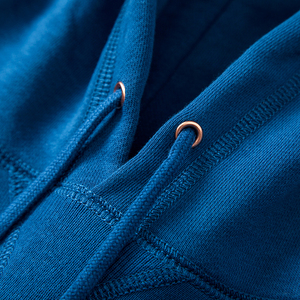00tgtz旗舰店天猫340g重磅宝蓝色克莱因蓝连帽卫衣女宝石蓝深蓝色套