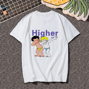 000人付款淘宝海尔兄弟同款higher brothers说唱嘻哈加辣jala男女短袖