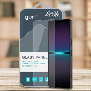 GOR适用索尼Xperia1v钢化玻璃贴膜Xperia1ii手机5代非全半荧屏幕Xperia不开无挖孔1IV高清1iii透明保护硬贴膜