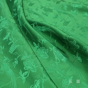 提花缎 凤凰于飞 真丝提花镂空复古吉祥纹样旗袍汉服桑蚕丝布料