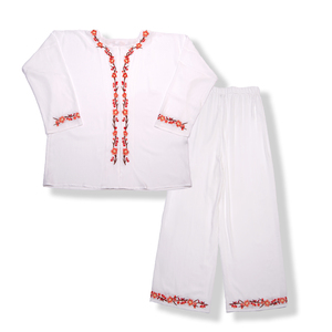 周宓戏曲舞台棉绸绣花水衣子居家服汉服打底睡衣吸汗