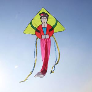 小学生美女新品女生用品小孩子嫦娥简约风筝女孩子观音鱼竿美人