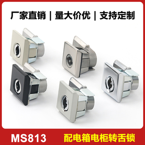 不锈钢MS813方型锁转舌锁AE箱电柜门锁 威图柜锁五金工业锁船用锁