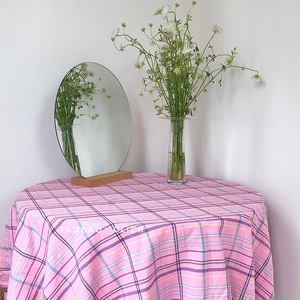 click韩国ins奶油大格子餐布桌布野餐布拍照道具衬布名宿基地装饰