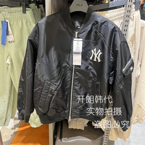 MLB韩国专柜代购复古时尚潮流休闲NY开衫夹克男女同款棒球服外套