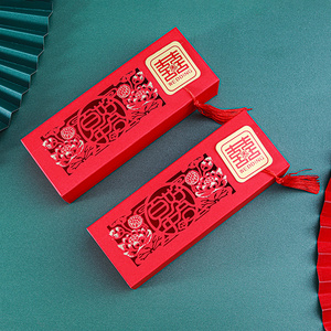 新款结婚喜糖盒子创意婚礼中国风纸盒婚庆礼盒包装盒喜糖袋子