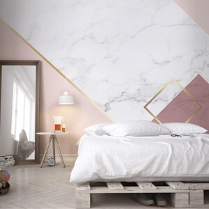 新款电视背景墙壁纸现代简约客布影视北壁风格ins网红墙厅8d几.