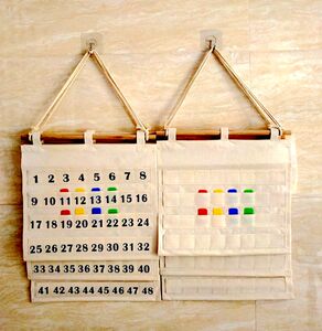 幼儿园帆布晨检袋帆布袋纺布袋数字可水洗包邮晨检卡袋可定制logo