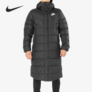 Nike/耐克正品男士冬季新款运动休闲连帽中长款加厚羽绒服 AA8854