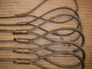 压制钢丝绳套环吊具 钢丝绳压制铝套吊环索扣 手编钢丝绳插头压环