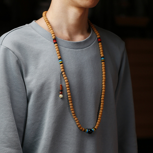 金刚菩提手串男108颗佛珠文玩念珠原籽满肉手持手链戴脖子的项链