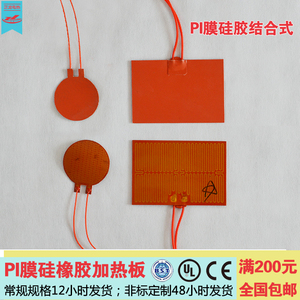 恒温 硅橡胶加热板 加热片 非标订做电热板 PI膜电热片 带测温线