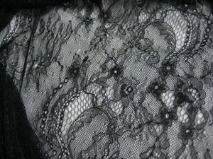 黑色细花纹蕾丝布料 服装 旗袍 DIY手工 1.5米宽