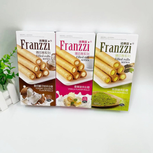 法丽兹香草味夹心卷60g*3盒酸奶椰子味夹心鸡蛋卷香酥注心卷抹茶