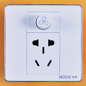 调速带多功能五孔电源插座 mddg新美尚 86系列墙壁开关质保2年