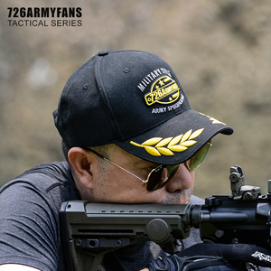 726军迷战术美式棒球帽 男士棒球帽野外遮阳鸭舌帽 刺绣绣花章帽