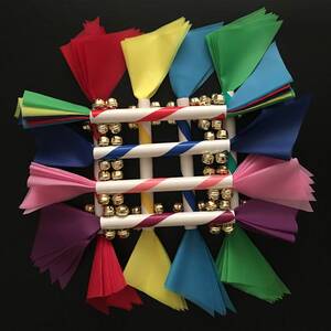 单头花棍幼儿园舞蹈道具儿童运动会早操体操手拿器械彩色4铃铛响