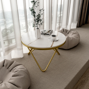 飘窗小桌子大理石小茶几卧室坐地矮桌炕桌窗台桌圆形榻榻米小圆桌