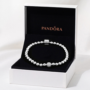Pandora潘多拉纯银串珠手链珠子转运珠女男598342CZ情侣生日礼物