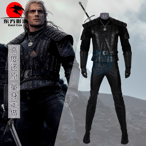 000人付款淘宝美剧猎魔人第二季衣服cosplay杰洛特黑色套装万圣节巫师
