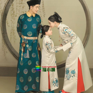 原创正版延禧攻略风格全家福主题服装一家三口亲子古装吉祥如意