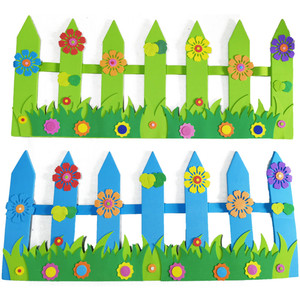 幼儿园教室墙面环境布置材料用品eva栅栏花泡沫墙壁 特大栏杆贴画