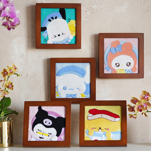 喜博家纺专营店天猫羊毛毡平面画手工diy戳戳乐玩偶相框画毛毡材料