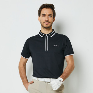 高尔夫男装短袖t恤翻领撞色速干透气服装golf球衣服男士上衣夏季