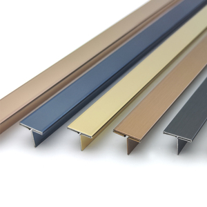 不锈钢嵌条t型装饰背景墙镜面压边钛金条古铜色吊顶拉丝金属t形条