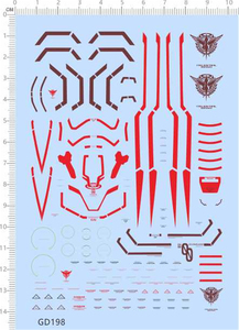 高达模型 mg gn-0000 gnr-010 00r/oor高达.专用水贴【gd198】