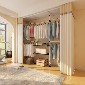 顶天立地衣帽架落地简约现代卧室简易衣架挂衣服架子家用置物衣柜