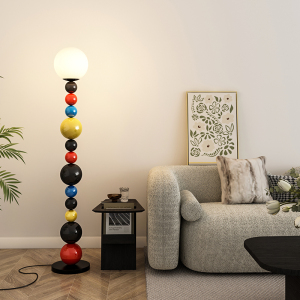 北欧装饰圆球落地灯设计师创意客厅沙发背网红马卡龙卧室玻璃台灯