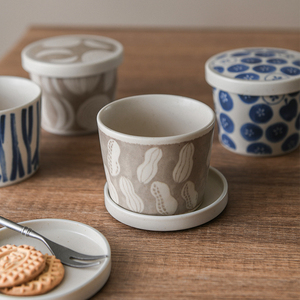 陶瓷茶杯带盖猪口杯炖盅早餐杯日本进口汤吞创意杯子居家小茶杯