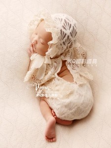 z407影楼满月婴儿摄影服装新生儿女宝宝拍照蕾丝毯子衣服拍摄主题