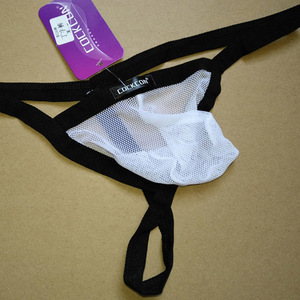 男士性感低腰透明u凸单丁字内裤t裤 网纱透气速干男丁字裤内裤