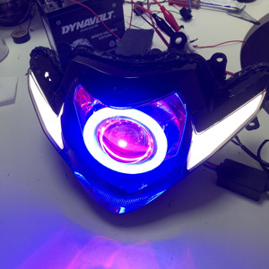 适用于铃木骊驰gw250大灯 250srl gsx250r改装透镜天使恶魔眼总成