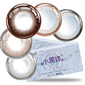 2片装半年抛NEO可视眸美瞳小直径小黑环混血网红同款隐形近视眼镜