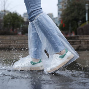 雨鞋套一次性鞋套防水雨天防滑脚套加厚耐磨下雨天防雨中高筒水鞋