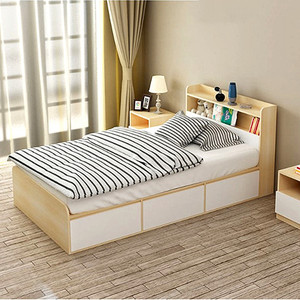 实木阳台床榻榻米板式抽屉收纳高箱储物床现代简约单人床1米落地
