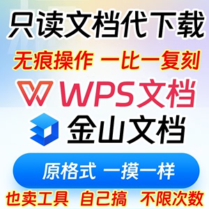 金山文档下载 WPS云文档代下载 金山WPS只读下载导出工具格式转换